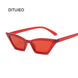 Vintage Red Sunglasses Women Cat Eye
