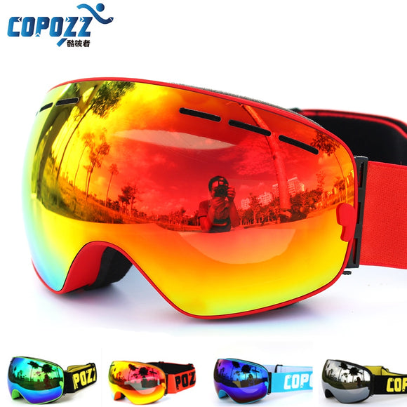 COPOZZ brand ski goggles double layers UV400