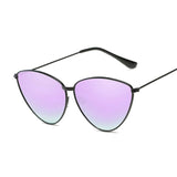 New Metal Cateye Sunglasses Women Brand