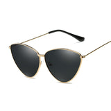 New Metal Cateye Sunglasses Women Brand