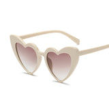 Ladies Heart Shaped Sunglasses Plastic Women