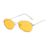 Vintage Small Octagon Sunglasses Women Yellow Pink
