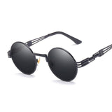 Metal Round Steampunk Sunglasses