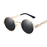 Metal Round Steampunk Sunglasses