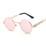 Metal Round Steampunk Sunglasses