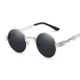 Metal Round Steampunk Sunglasses