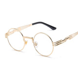 Metal Round Steampunk Sunglasses