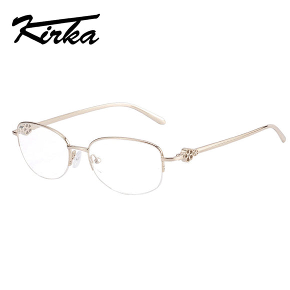Kirka Half Rim Metal Glasses Frame for Women