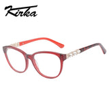Kirka Red Color with Crystal Round Glasses
