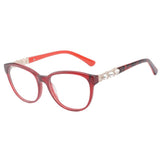 Kirka Red Color with Crystal Round Glasses