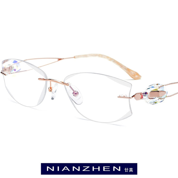B Wire Titanium Eyeglasses Frame Women